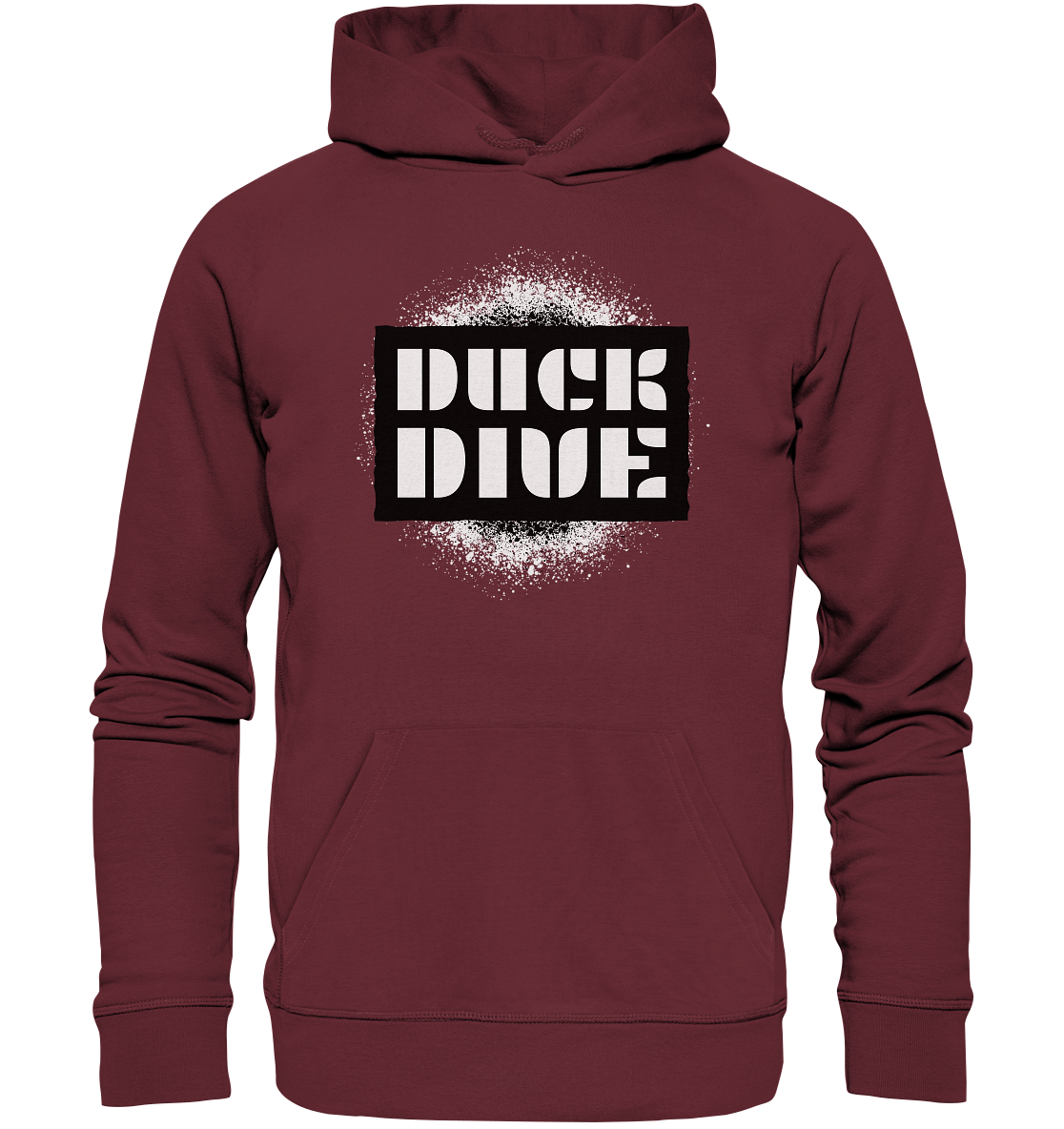 Hoodie - Spray Painted Background - Organic Hoodie - Duck Dive Clothing