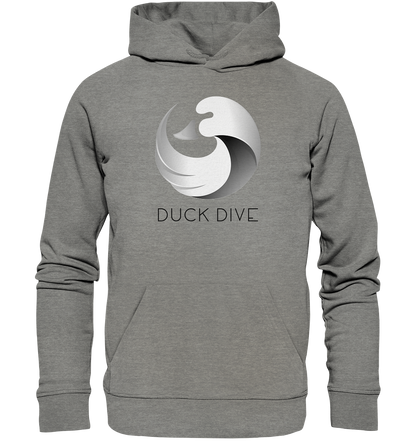 Hoodie - Duck &amp; Wave Silver - Organic Hoodie - Duck Dive Clothing