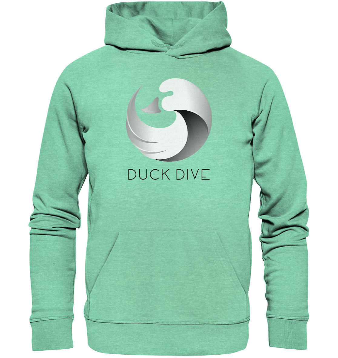 Hoodie - Duck &amp; Wave Silver - Organic Hoodie - Duck Dive Clothing