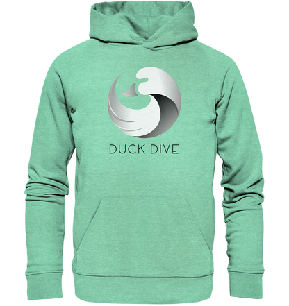 Hoodie - Duck &amp; Wave Silver - Organic Hoodie - Duck Dive Clothing