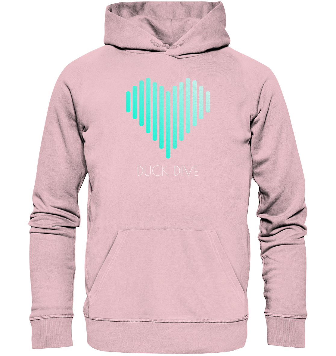 Hoodie - Striped Heart - Organic Hoodie - Duck Dive Clothing