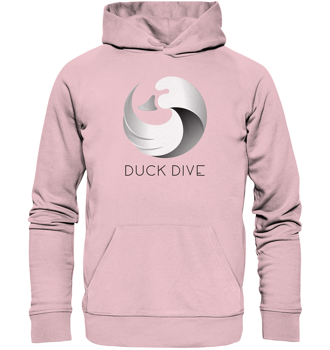 Hoodie - Duck &amp; Wave Silver - Organic Hoodie - Duck Dive Clothing