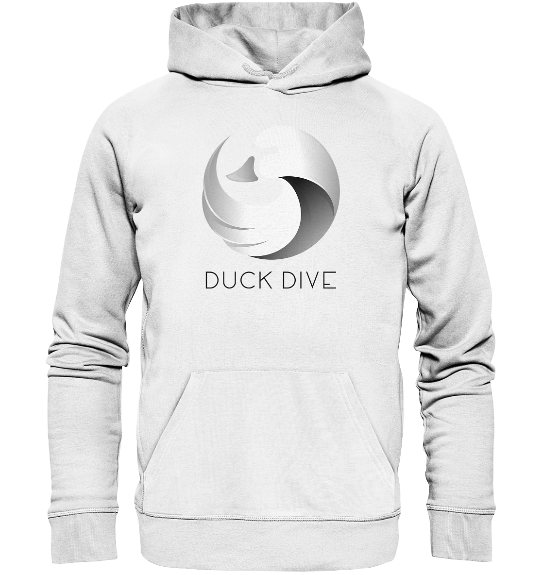 Hoodie - Duck &amp; Wave Silver - Organic Hoodie - Duck Dive Clothing