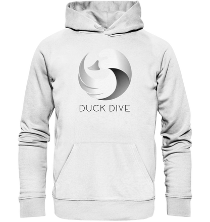 Hoodie - Duck &amp; Wave Silver - Organic Hoodie - Duck Dive Clothing