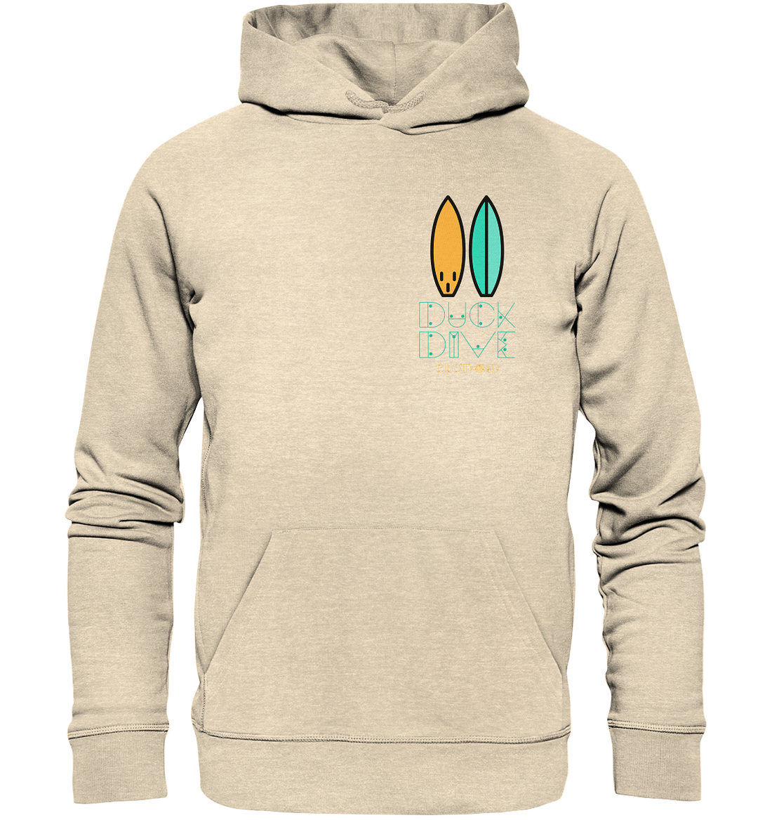 Two Surfboards - Organic Hoodie - Duck Dive Clothing
