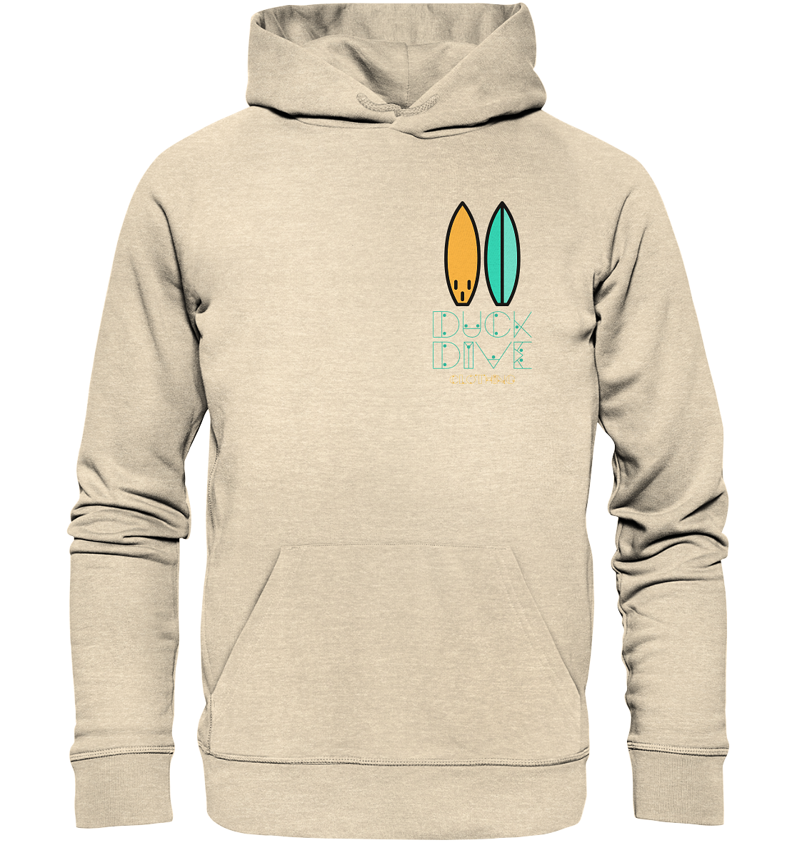 Two Surfboards - Organic Hoodie - Duck Dive Clothing