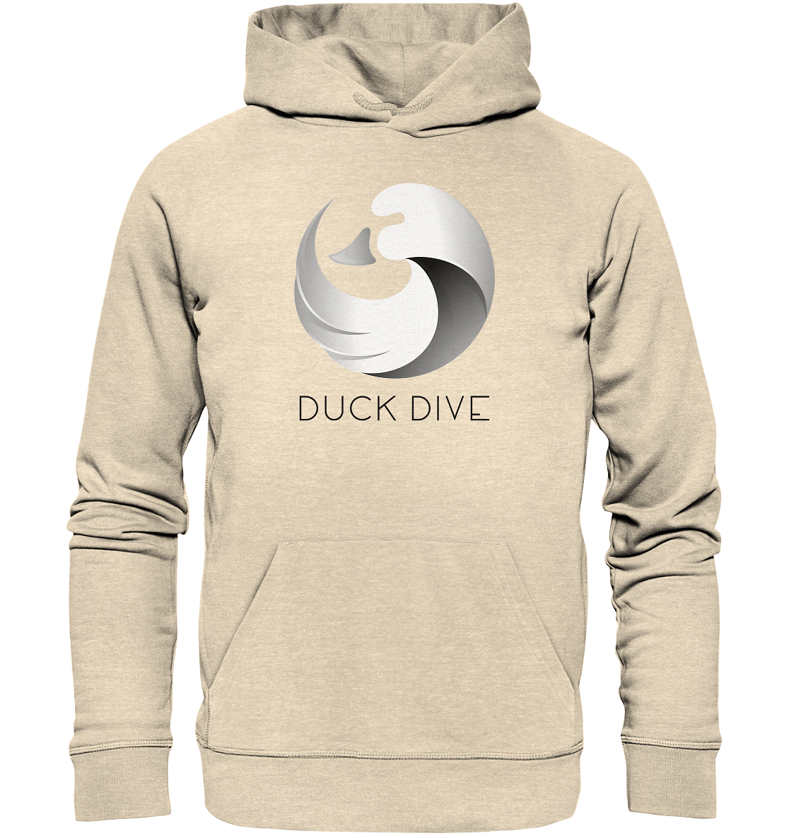 Hoodie - Duck &amp; Wave Silver - Organic Hoodie - Duck Dive Clothing