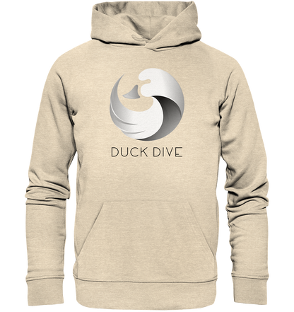 Hoodie - Duck &amp; Wave Silver - Organic Hoodie - Duck Dive Clothing