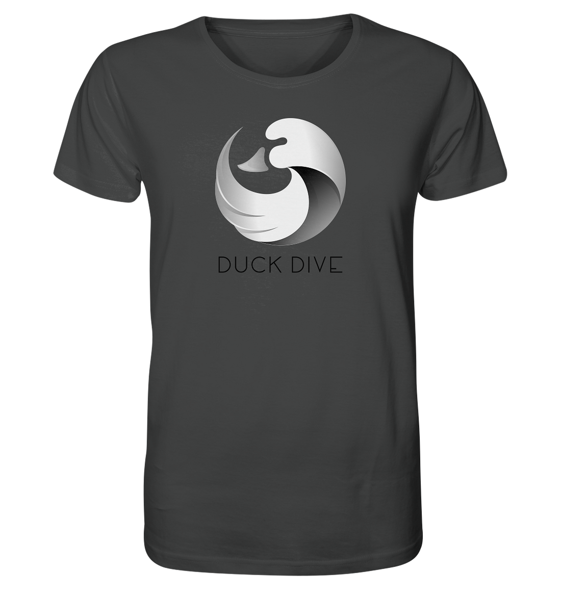 Hoodie - Duck &amp; Wave Silver - Organic Shirt - Duck Dive Clothing