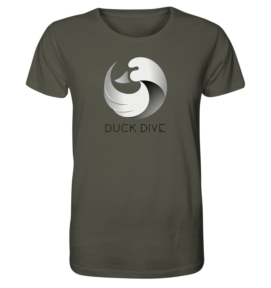 Hoodie - Duck &amp; Wave Silver - Organic Shirt - Duck Dive Clothing