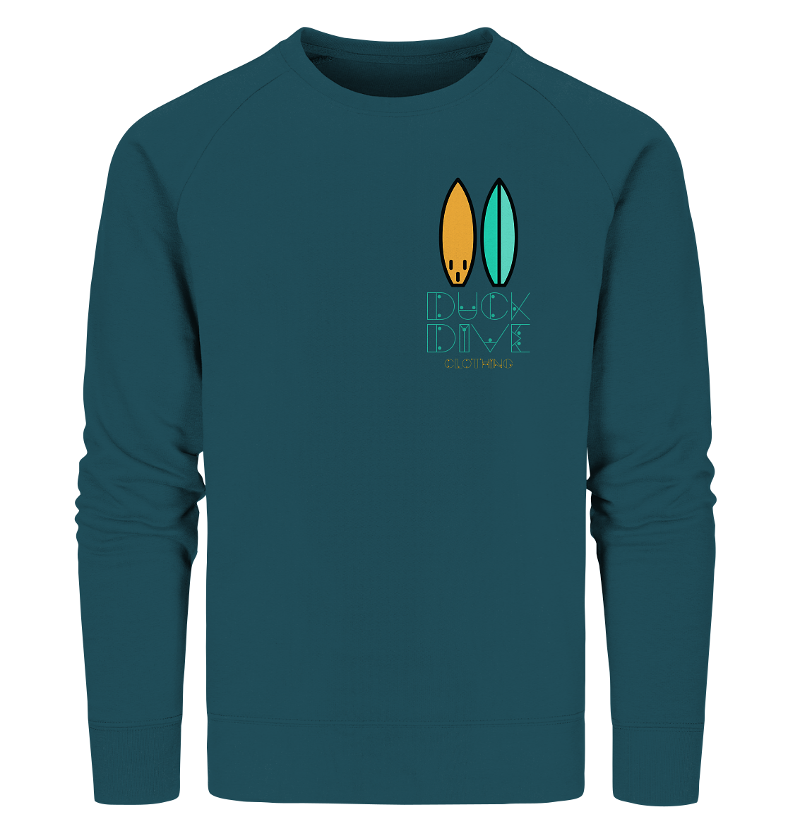 Two Surfboards - Organic Sweatshirt - Duck Dive Clothing