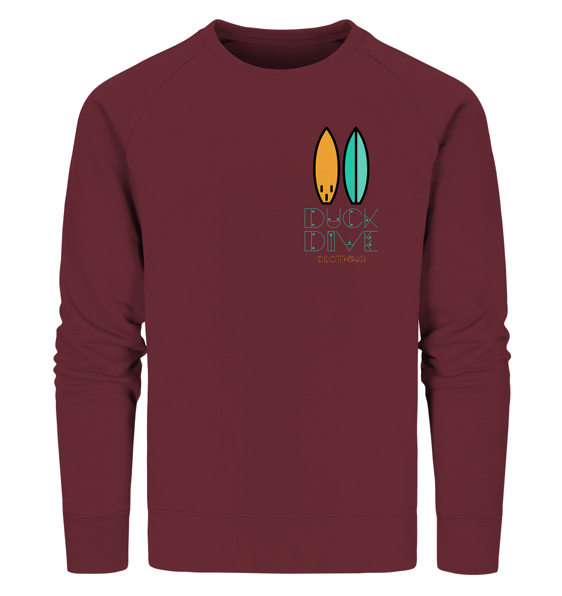 Two Surfboards - Organic Sweatshirt - Duck Dive Clothing