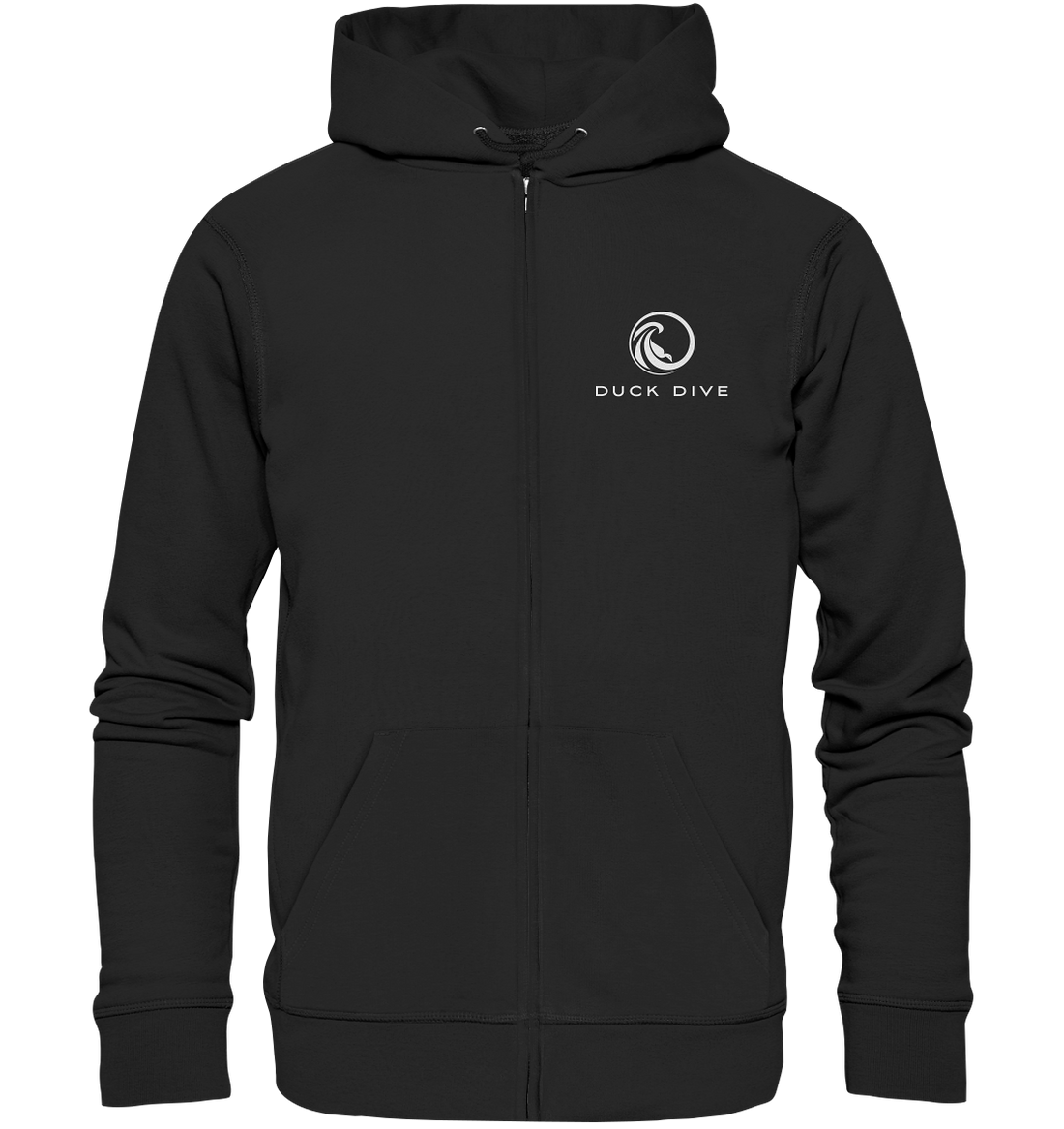 Zipper - Duck Dive Brust Logo - Organic Zipper - Duck Dive Clothing