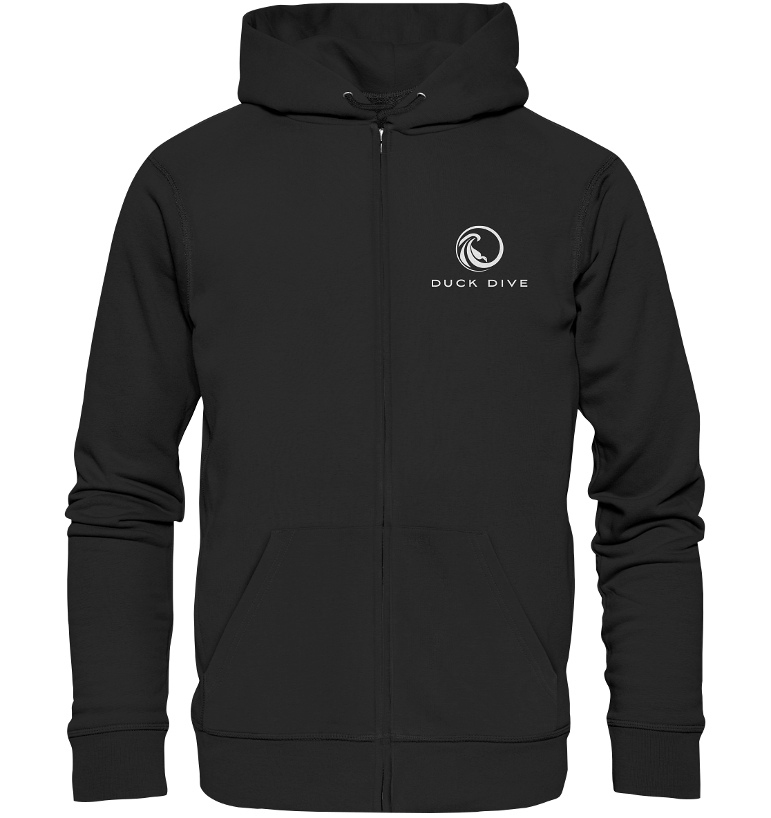 Zipper - Duck Dive Brust Logo - Organic Zipper - Duck Dive Clothing