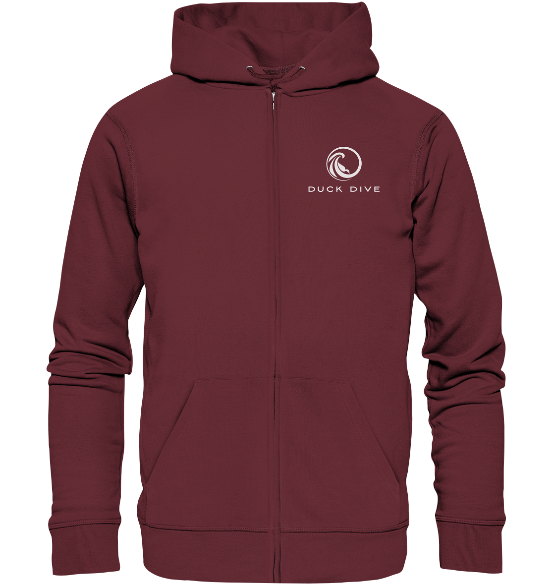 Hoodie - Only Good Vibes - Organic Zipper - Duck Dive Clothing