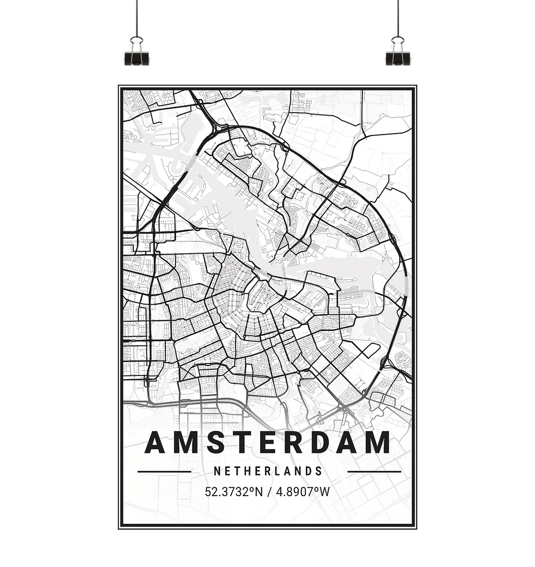Poster DIN A4 - Amsterdam - Poster Din A4 (hoch) - Duck Dive Clothing